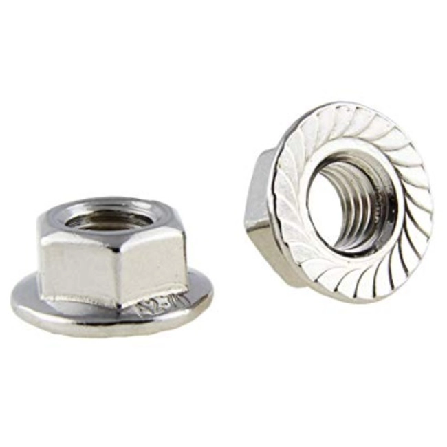 Vendita online Dadi flangiati zincati bianchi classe 8 DIN 6923